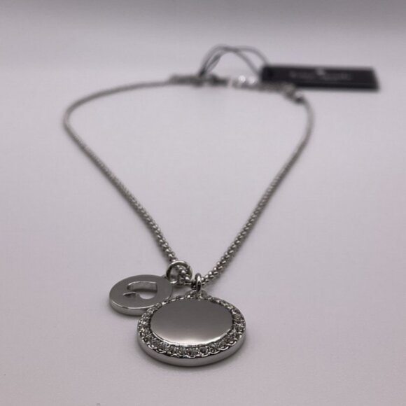 Kate Spade Spot the Spade Pave Charm Necklace Silver NEW Women's Jewelry Gift - Picture 5 of 7